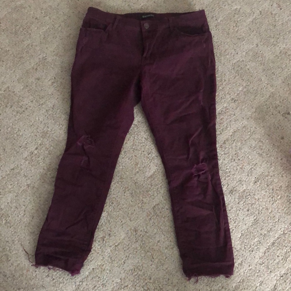 Express maroon jeans